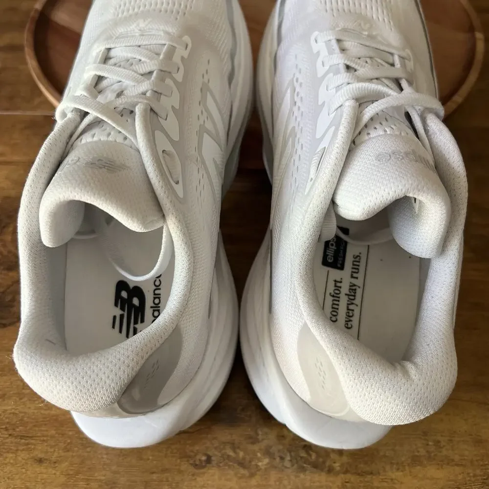 New Balance Ellipse V1 Womens 7.5 White Gray Cushioned Running Shoes Sneakers